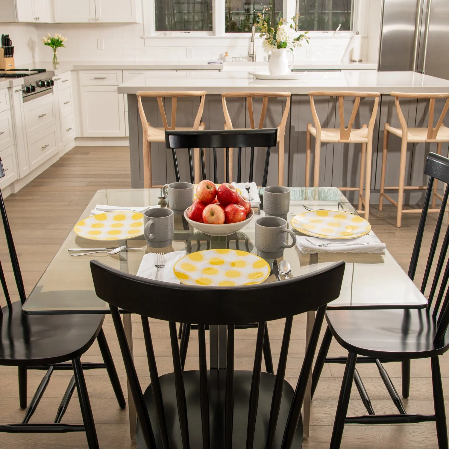 25" Square Clear Glass Table Tops