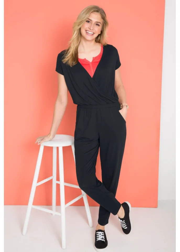 Ankle length jumpsuit Bpc Bonprix Collection, black