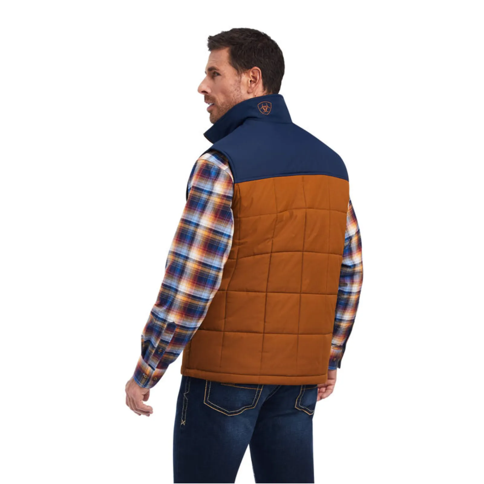 Ariat® Men's Crius Insulated Chestnut & Navy Vest 10041524