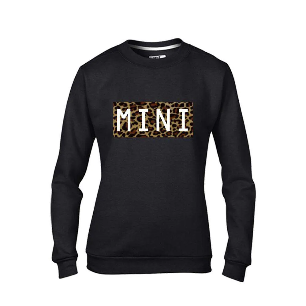 Auntie & Mini Leopard Print Matching Black Sweaters (MRK X)