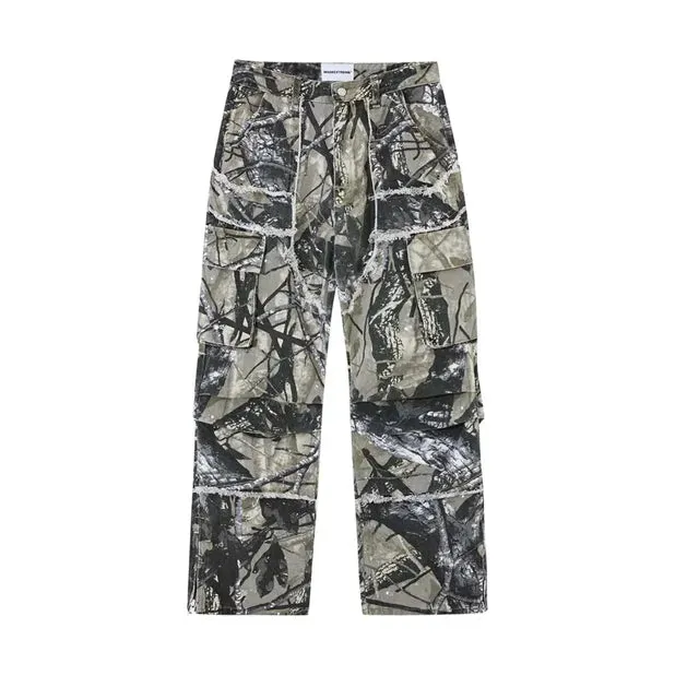 Camouflage Loose Straight Pants