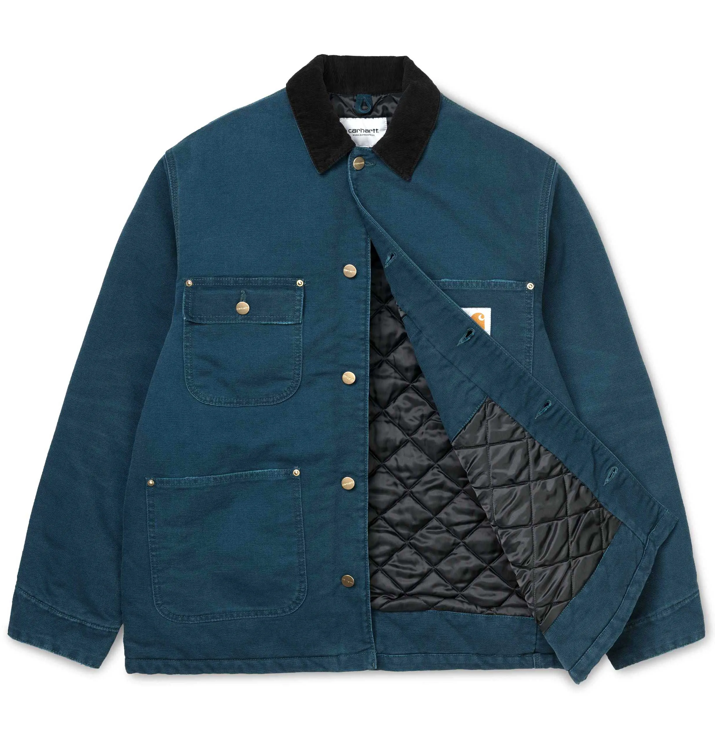 Carhartt WIP OG Chore Coat – Duck Blue/Black – Aged Canvas