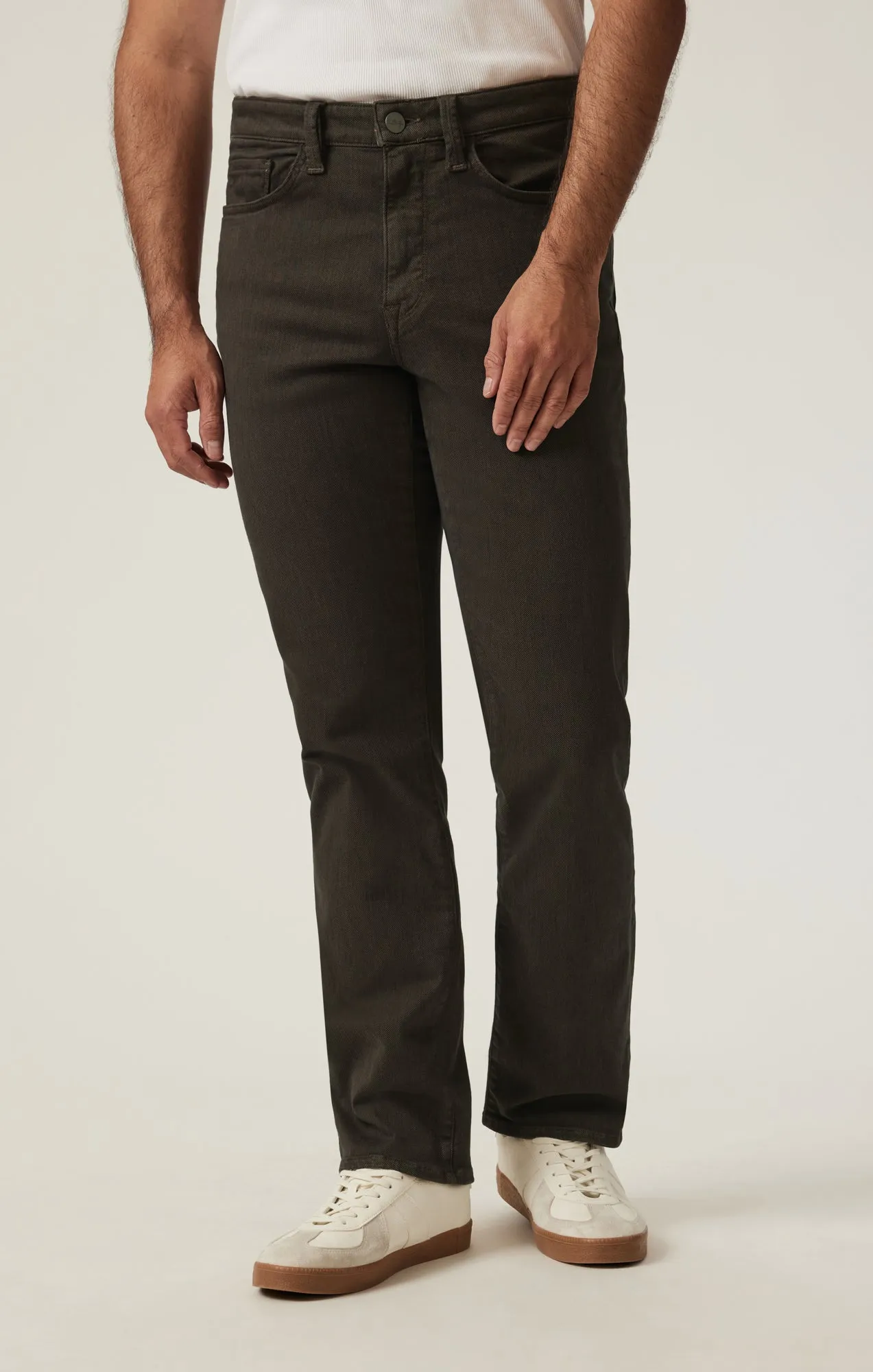 Charisma Relaxed Straight Pants in Rifle Green Diagonal