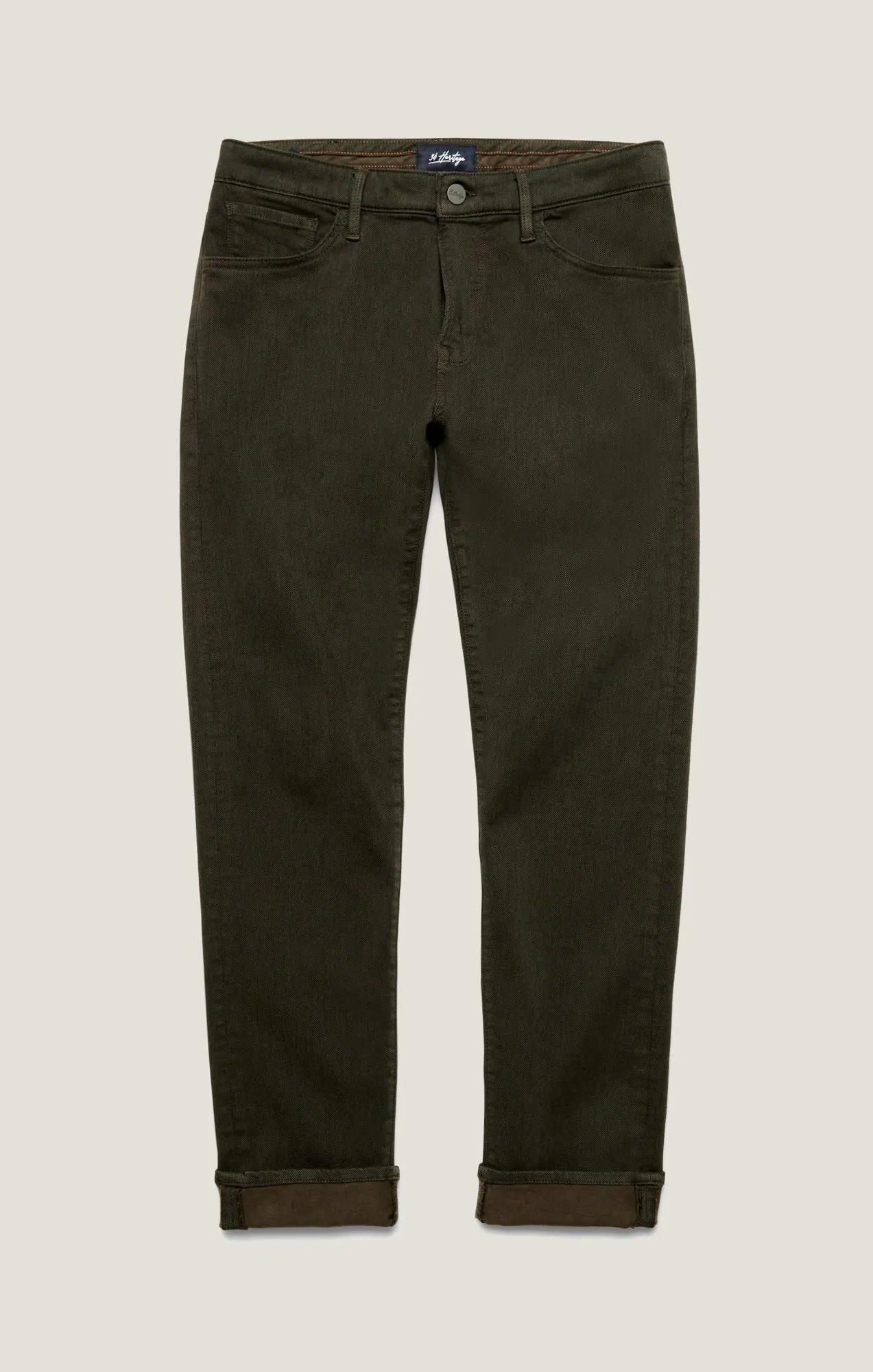 Charisma Relaxed Straight Pants in Rifle Green Diagonal