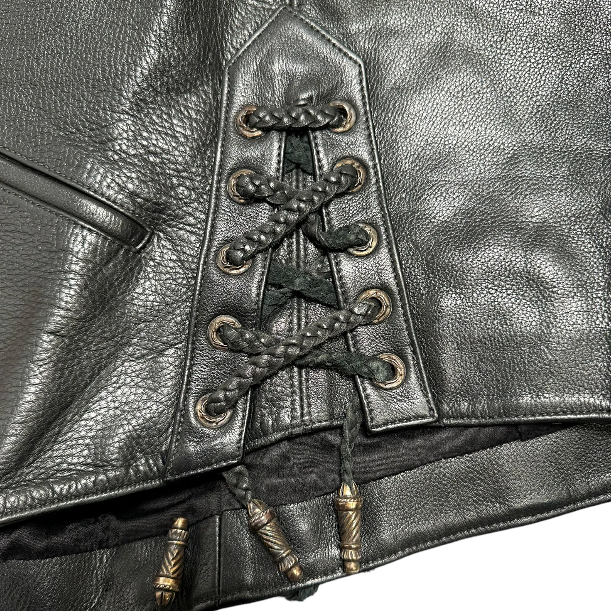 Chrome Hearts Le Fleur Leather Vest Black (Custom)