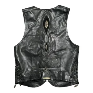 Chrome Hearts Le Fleur Leather Vest Black (Custom)