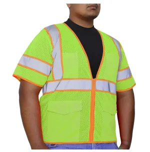 Class 3 Mesh Reflective Vest (Multi-Pockets)