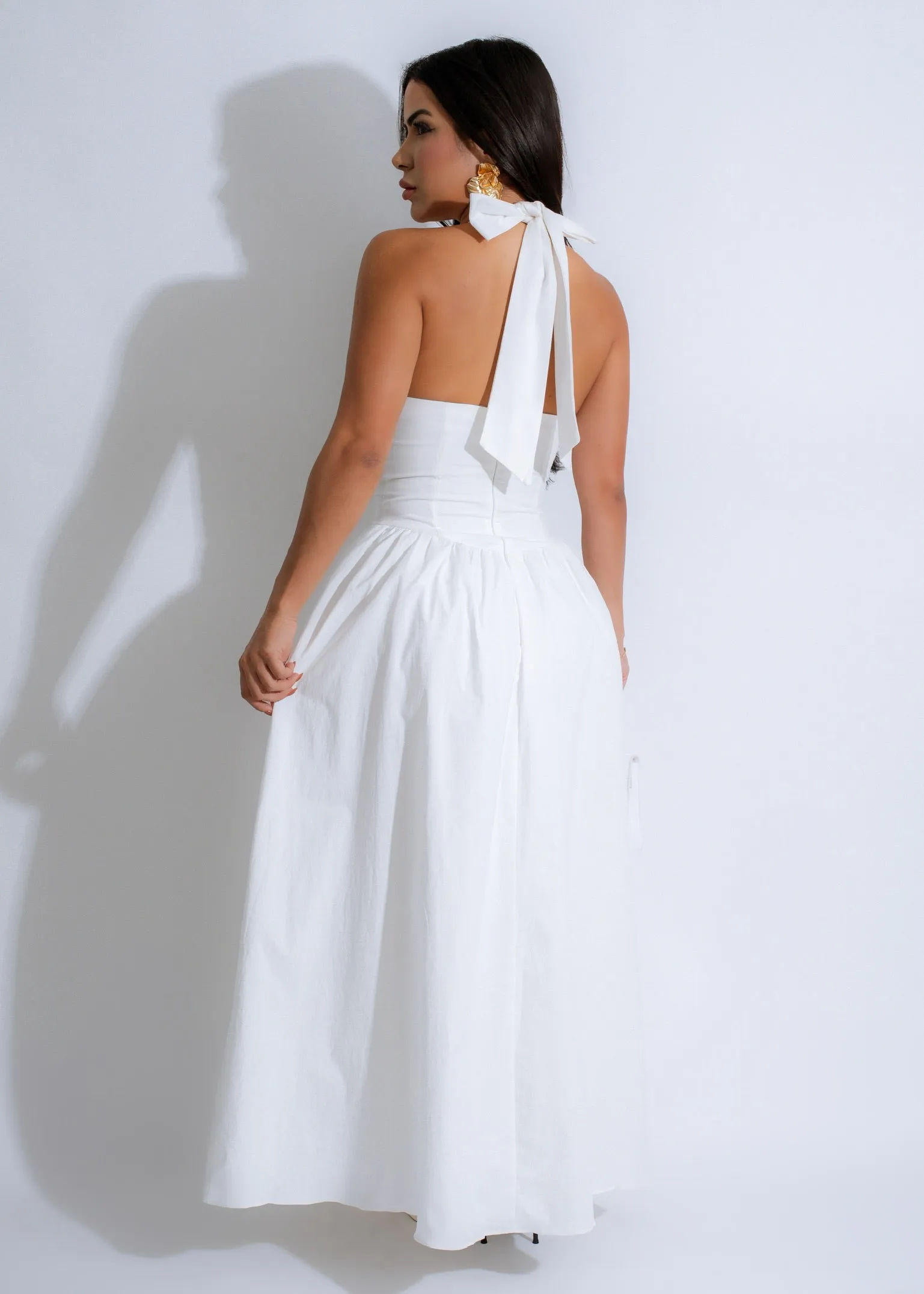 Cloudlight Cascade Maxi Dress White