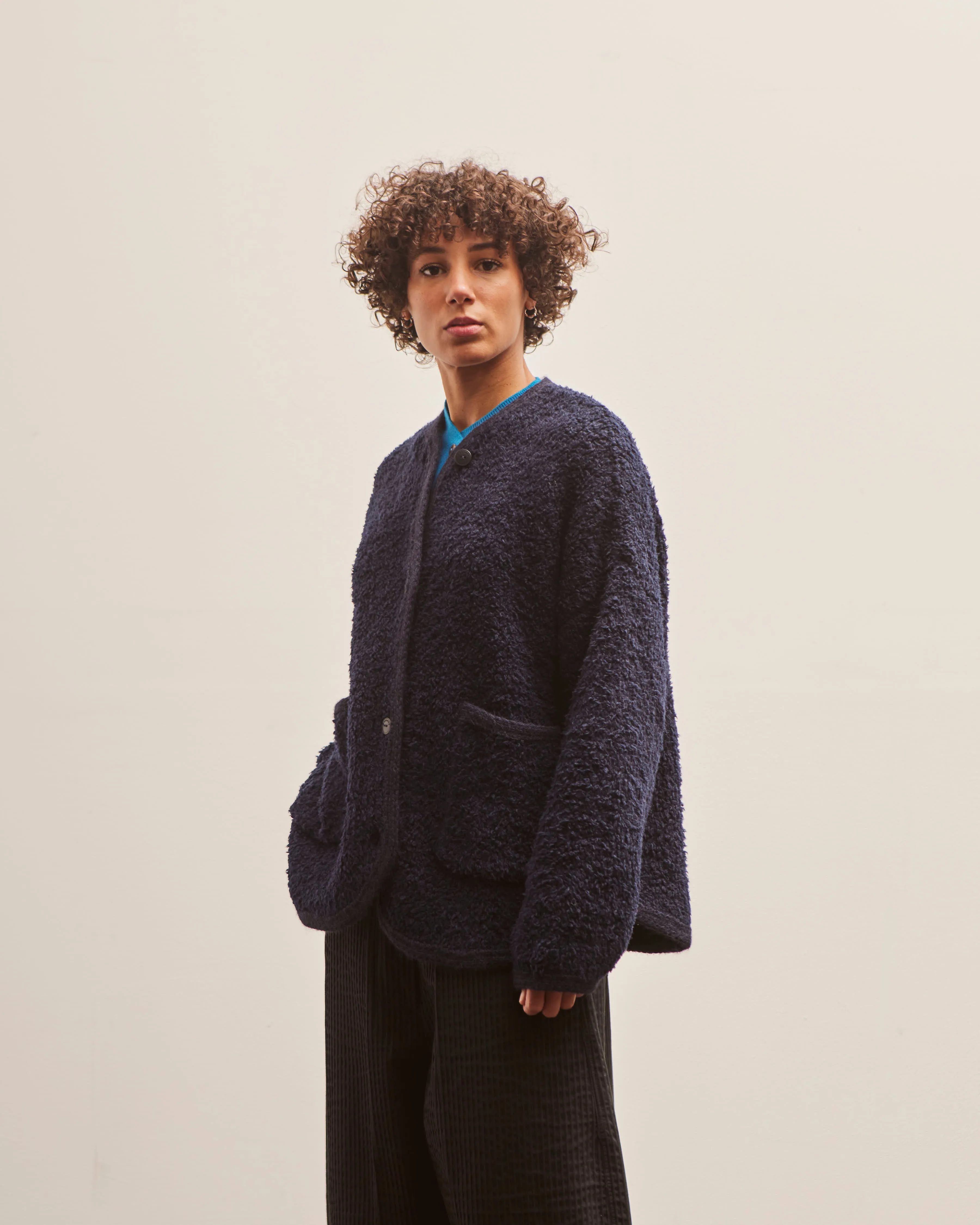 Cordera Wool Teddy Jacket, Navy