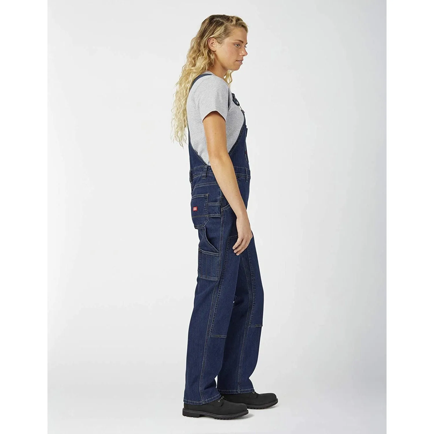 Dickies Women's Denim Double Front Bib Overalls