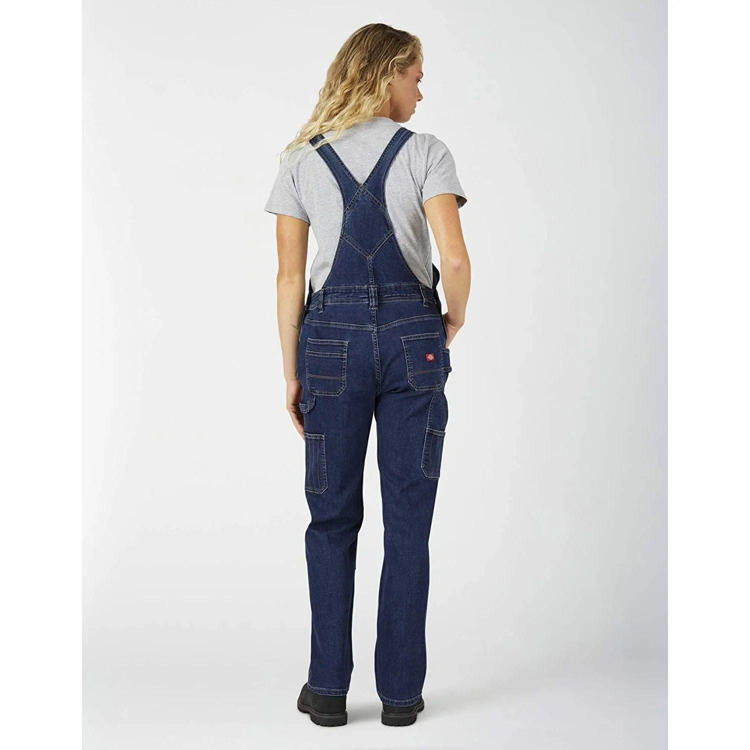 Dickies Women's Denim Double Front Bib Overalls