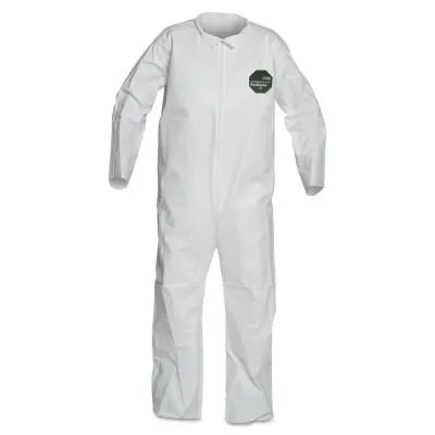 DuPont™ ProShield® 50 Collared Coveralls with Elastic Wrists/Ankles, White, 4X-Large, NB125SWH4X002500