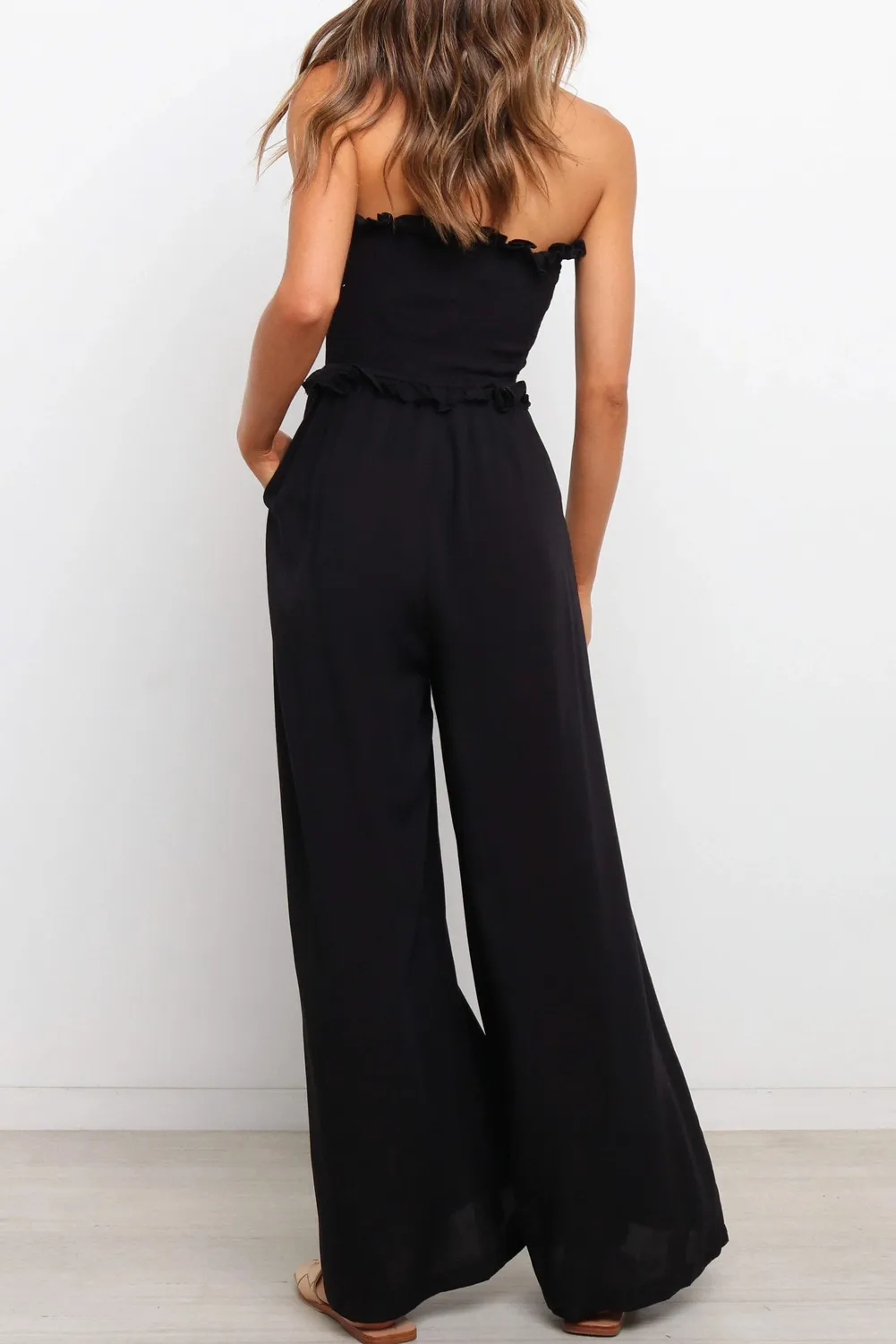 European And American Leisure Loose Sleeveless Jumpsuit