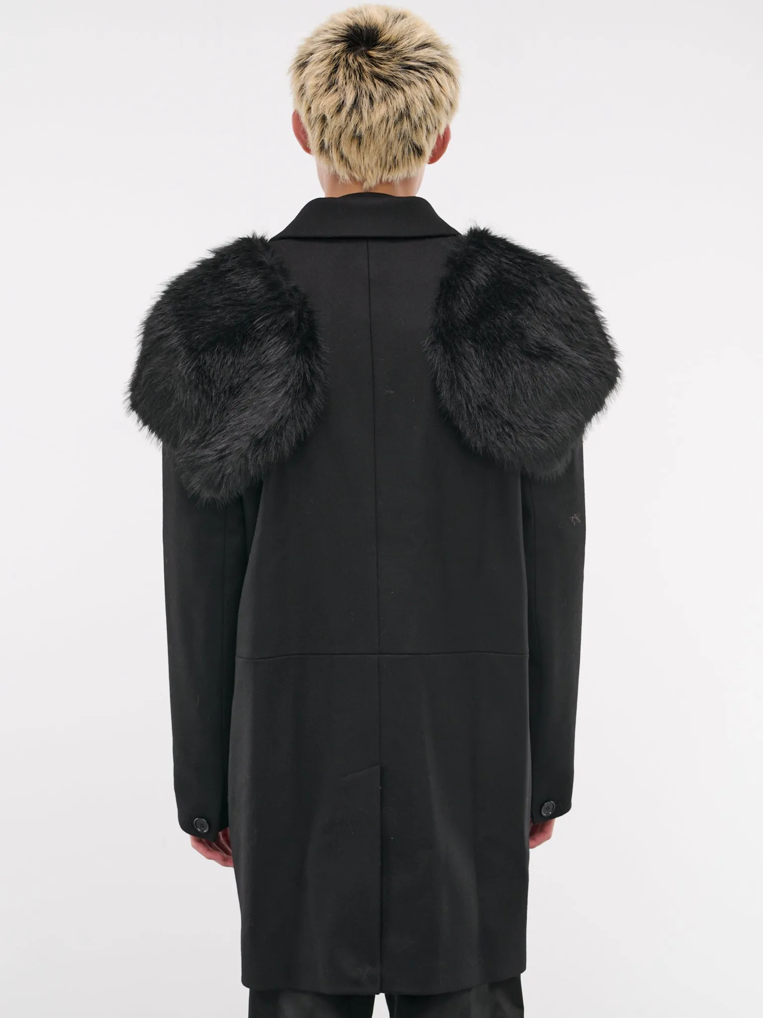 Faux Fur Trim Coat (2054F-0254-BLACK)