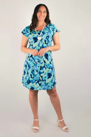 Gelato Print Short Sleeve Jersey Shift Dress