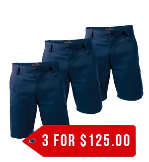 King Gee Workcool 1 Cargo Work Shorts (K17800-1)-3pack