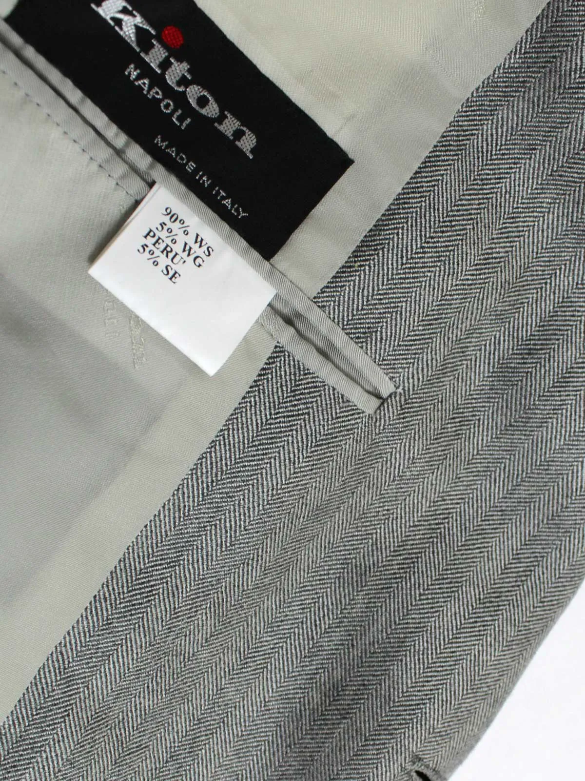 Kiton Sport Coat Gray Herringbone Cashmere Vicuña Silk EUR 53/ US 42 L REDUCED - SALE