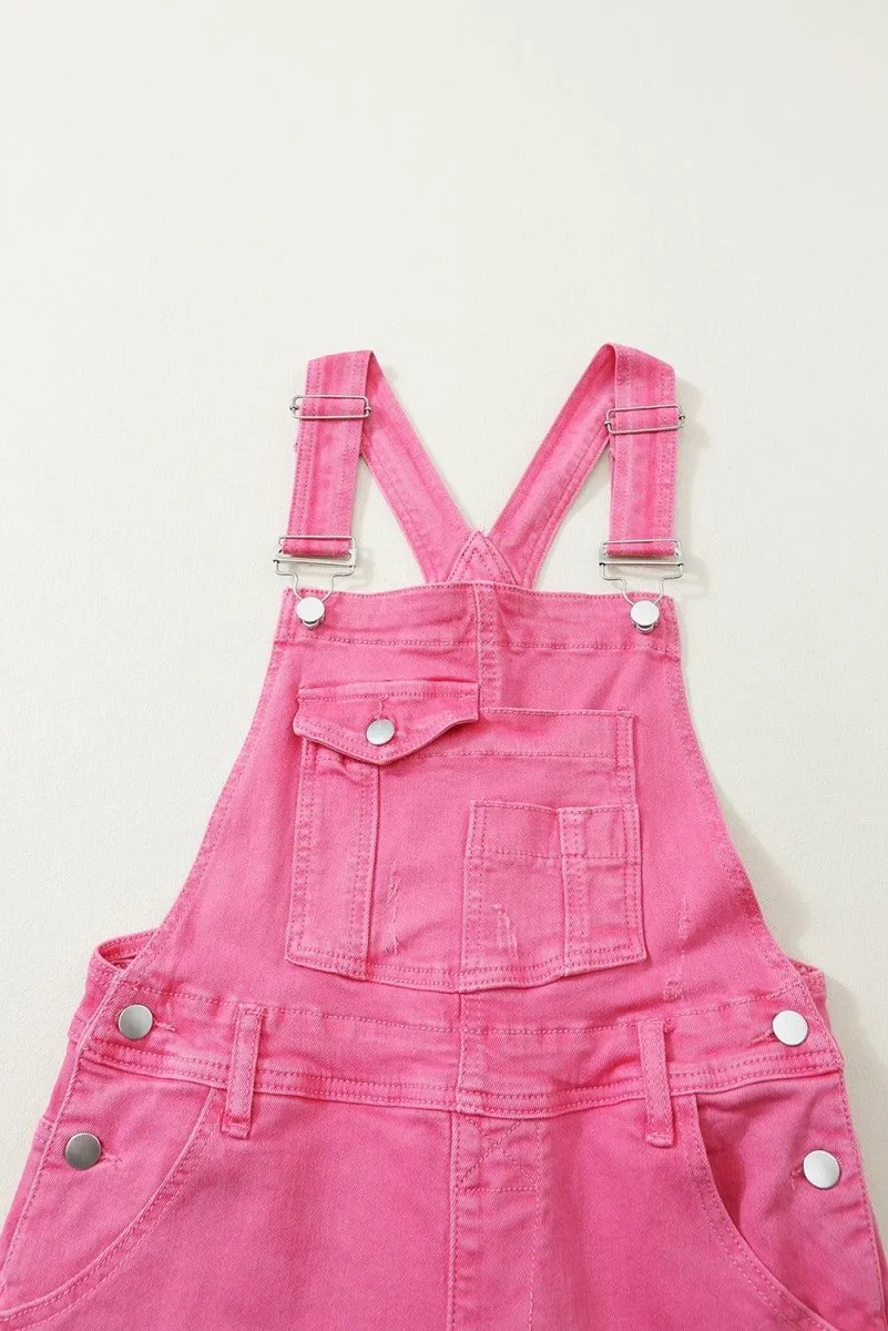 Leann Distressed Overall Denim