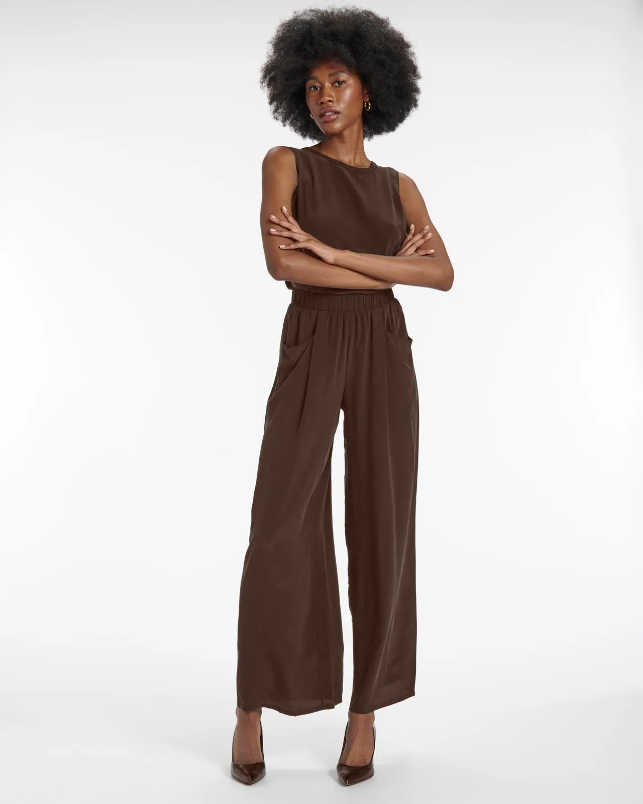 Lima Silk Wide Leg Pant