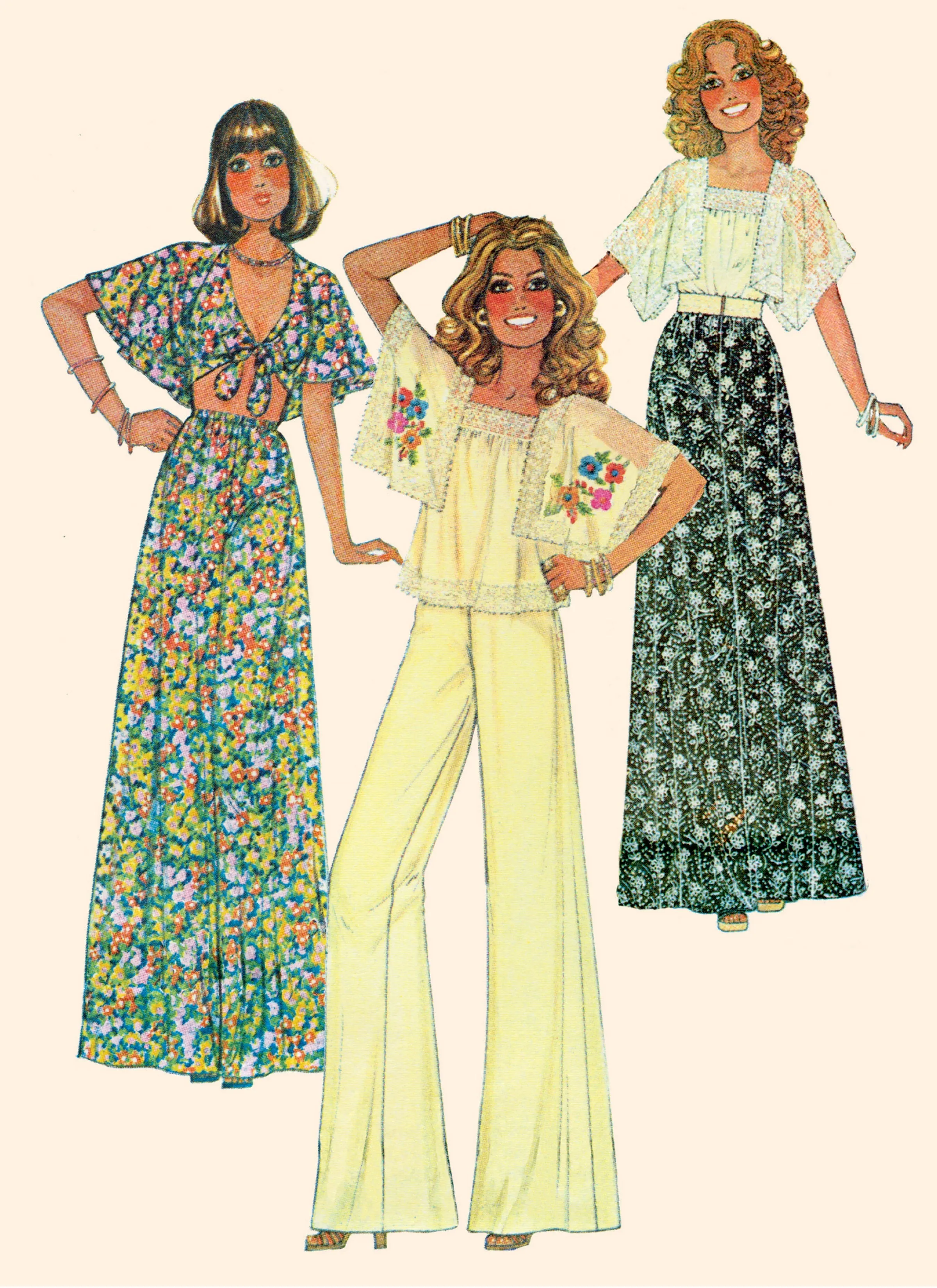 McCall's Pattern M8257 Misses Top Skirt Pants