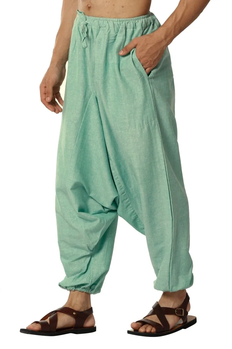 Men's Harem Pack of 2 | Blue and Sea Green | Fits Waist Sizes 28 to 36 Inches