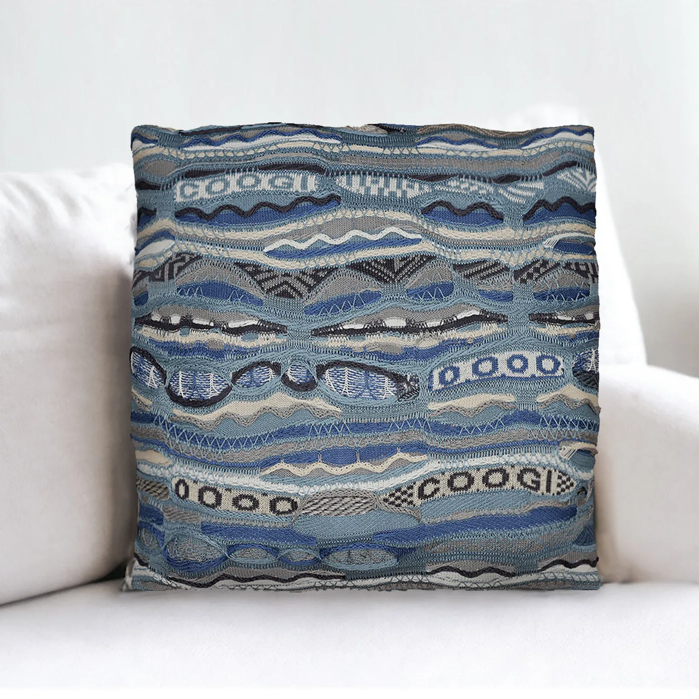 New - COOGI Pacific Blue Throw Pillow 21x21 Inch