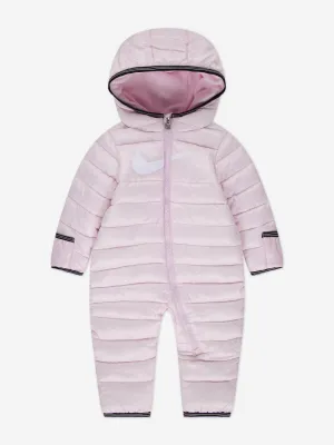 Nike Baby Girls Swoosh Snowsuit in Pink