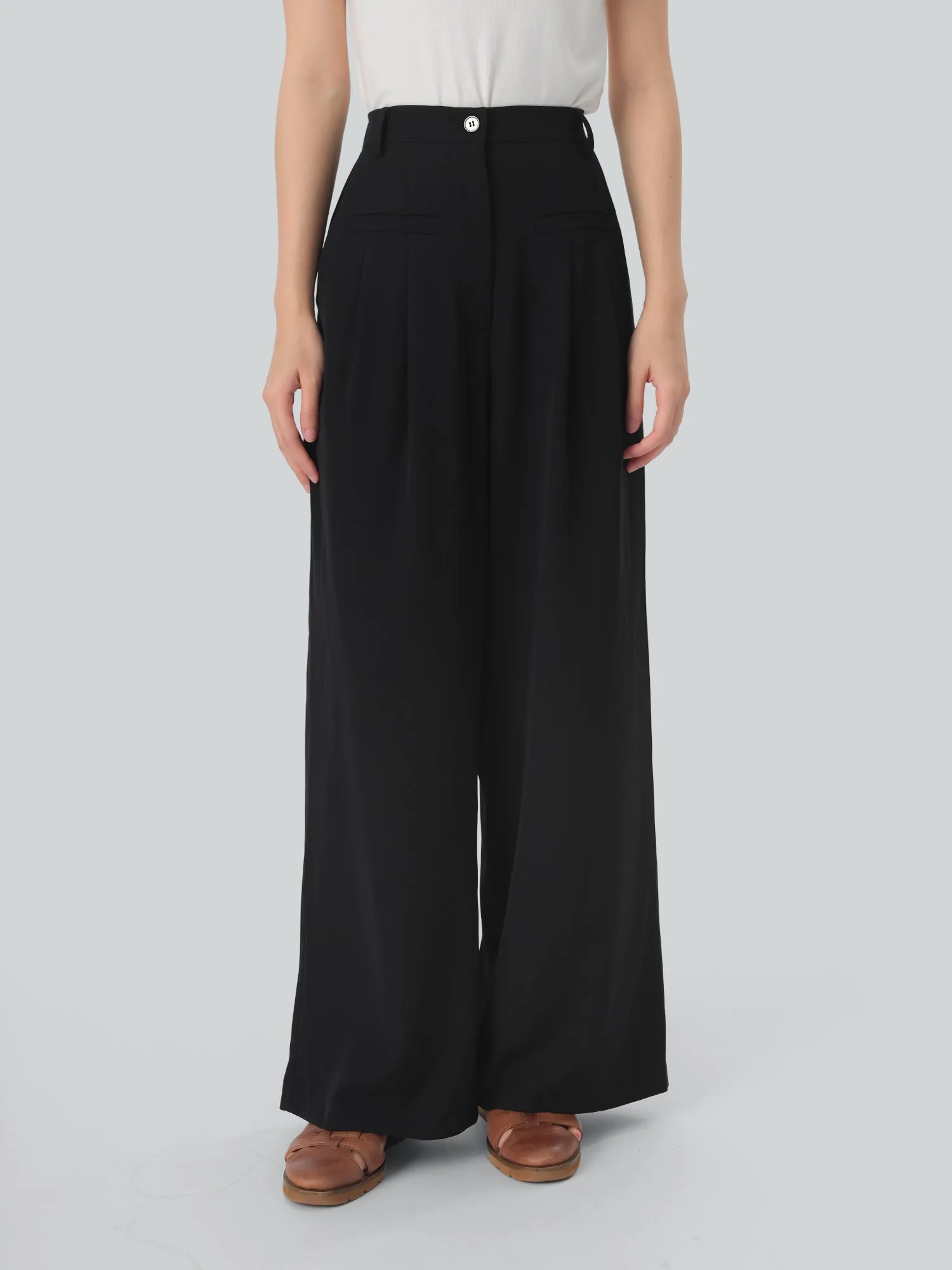 Odette Pleated Wide Leg Pants