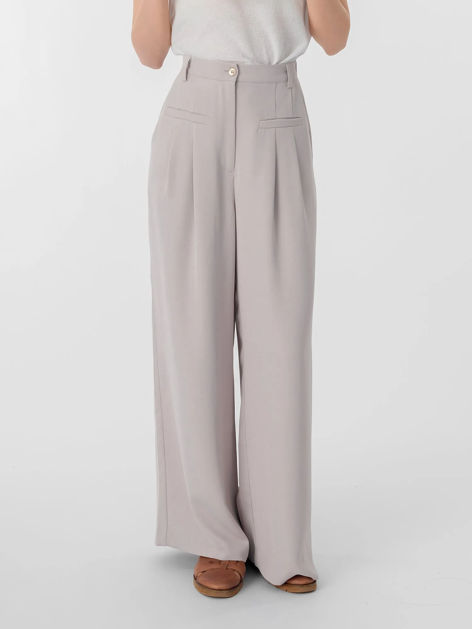 Odette Pleated Wide Leg Pants