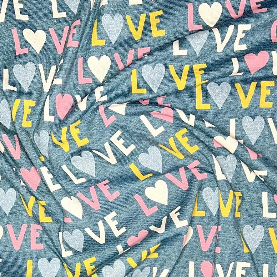 Organic Cotton Jersey "Glitter Love"