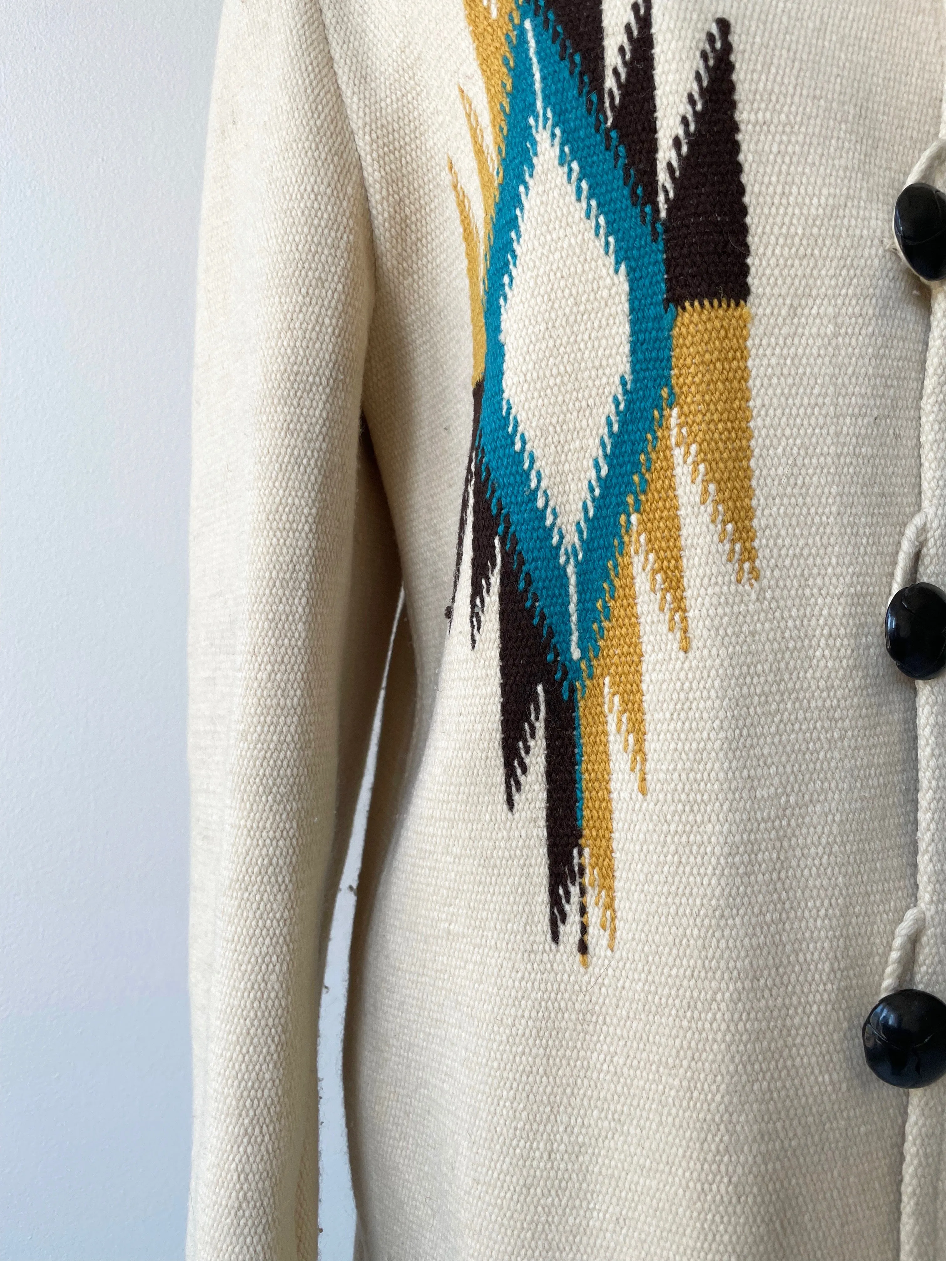 Ortega's Chimayo Woven Wool Coat