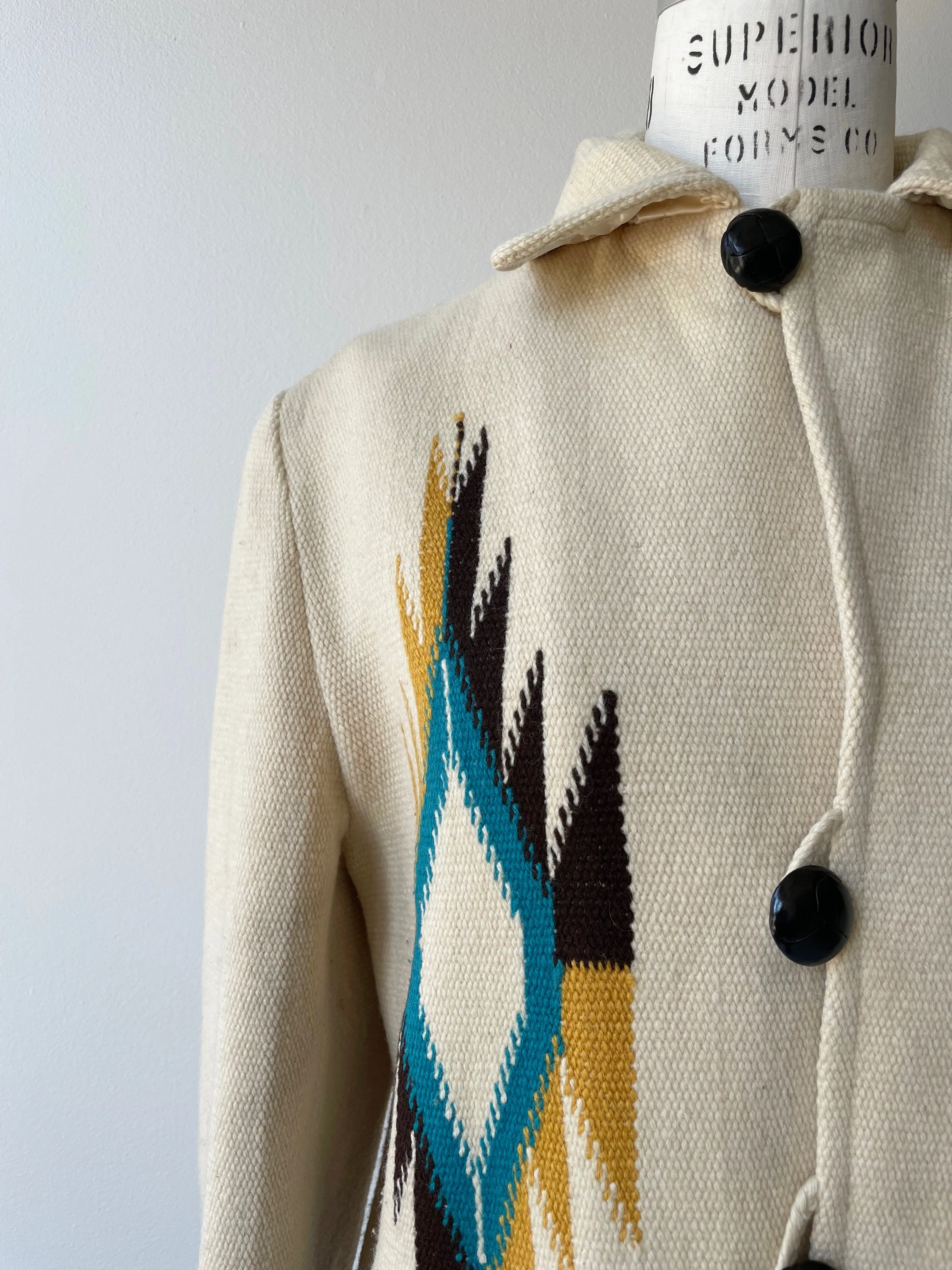 Ortega's Chimayo Woven Wool Coat