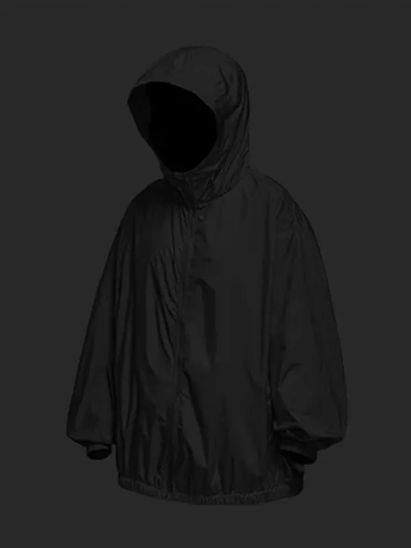 Packable Lightweight UV Protection Jacket in Black Color