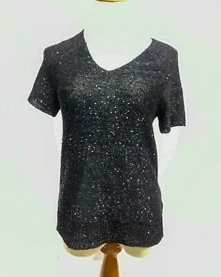 Philosophy Republic Clothing Sequin Pullover Top, Size Large