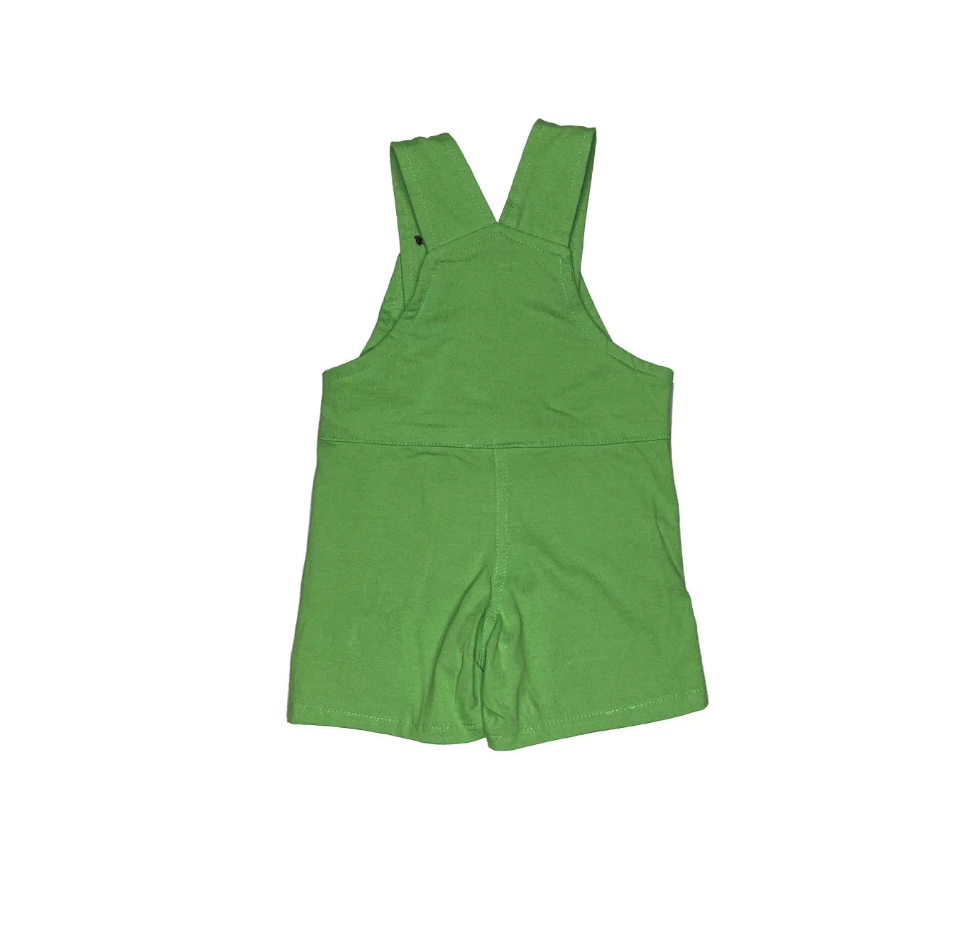 Plain Green Short Overall for Girls