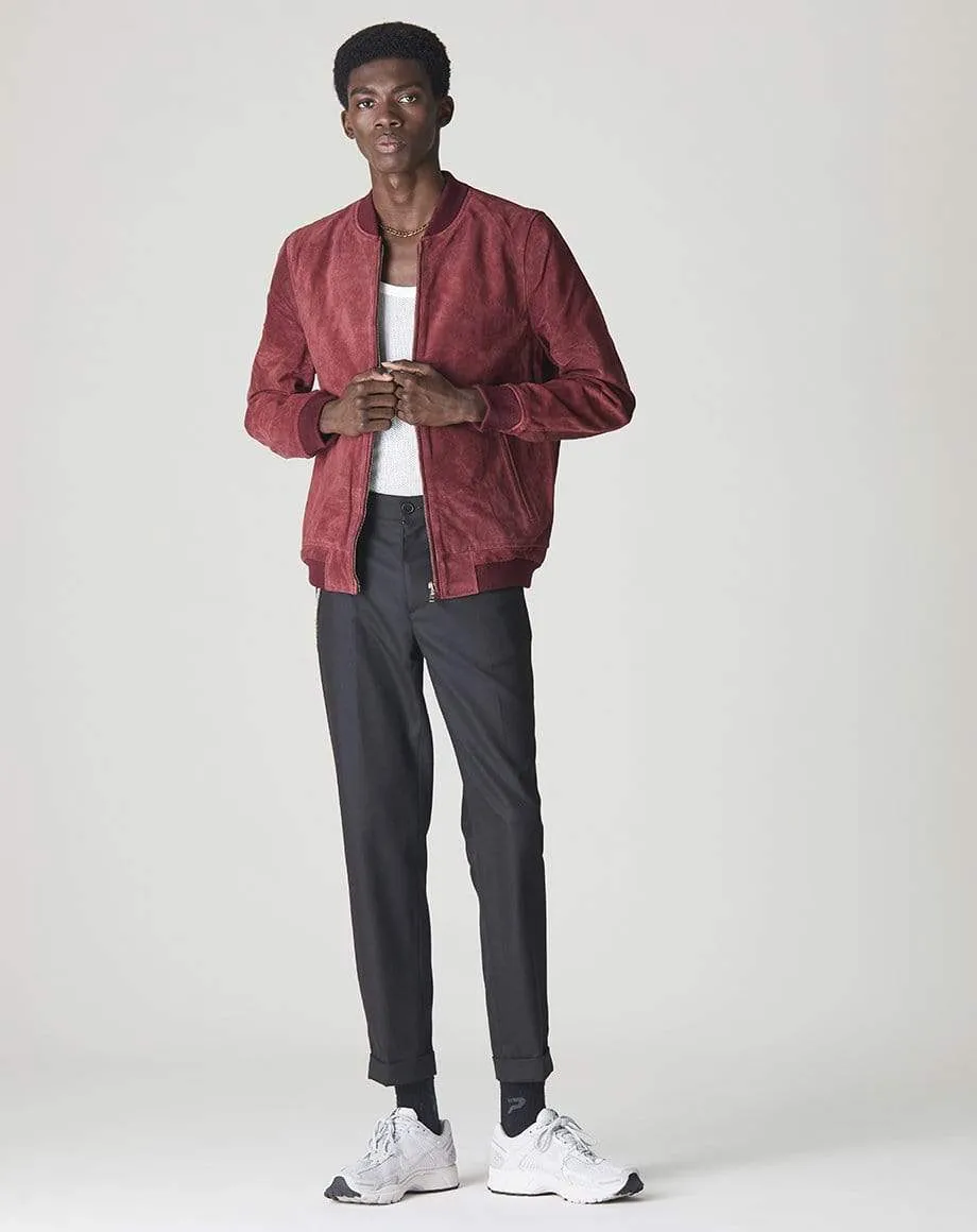 Plato Suede Bomber Mens Jacket | Port