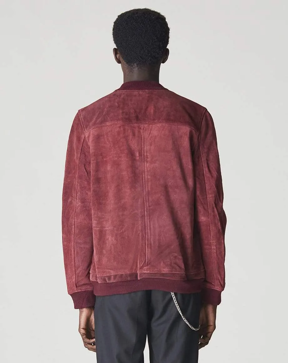 Plato Suede Bomber Mens Jacket | Port