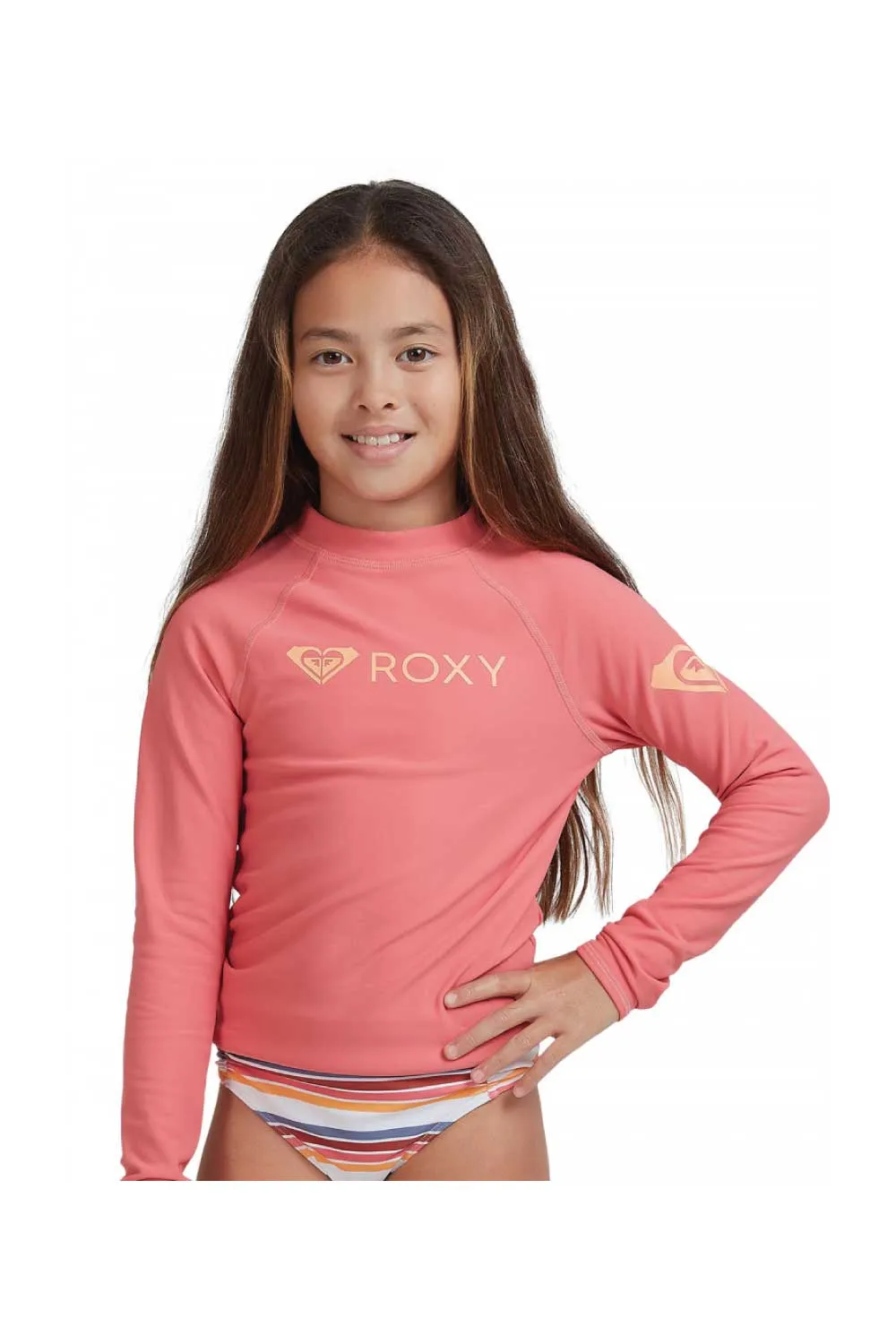 Roxy Girls Long Sleeve Heater Rashshirt - Desert Rose