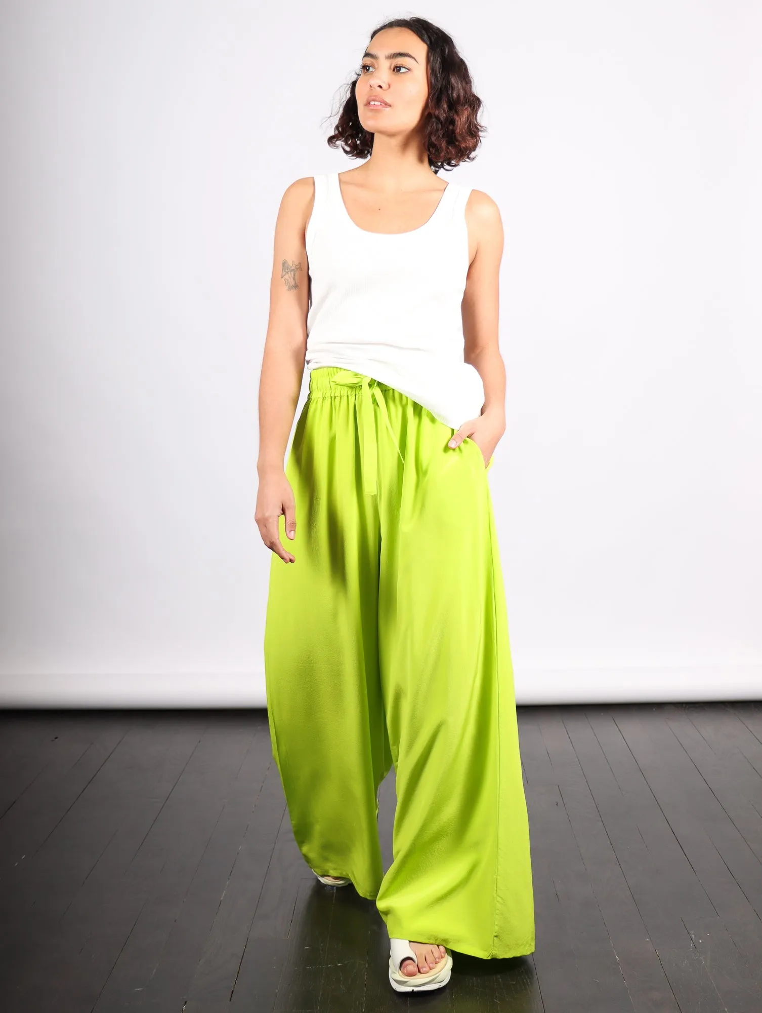 Sera Pant in Lime by Shwetambari