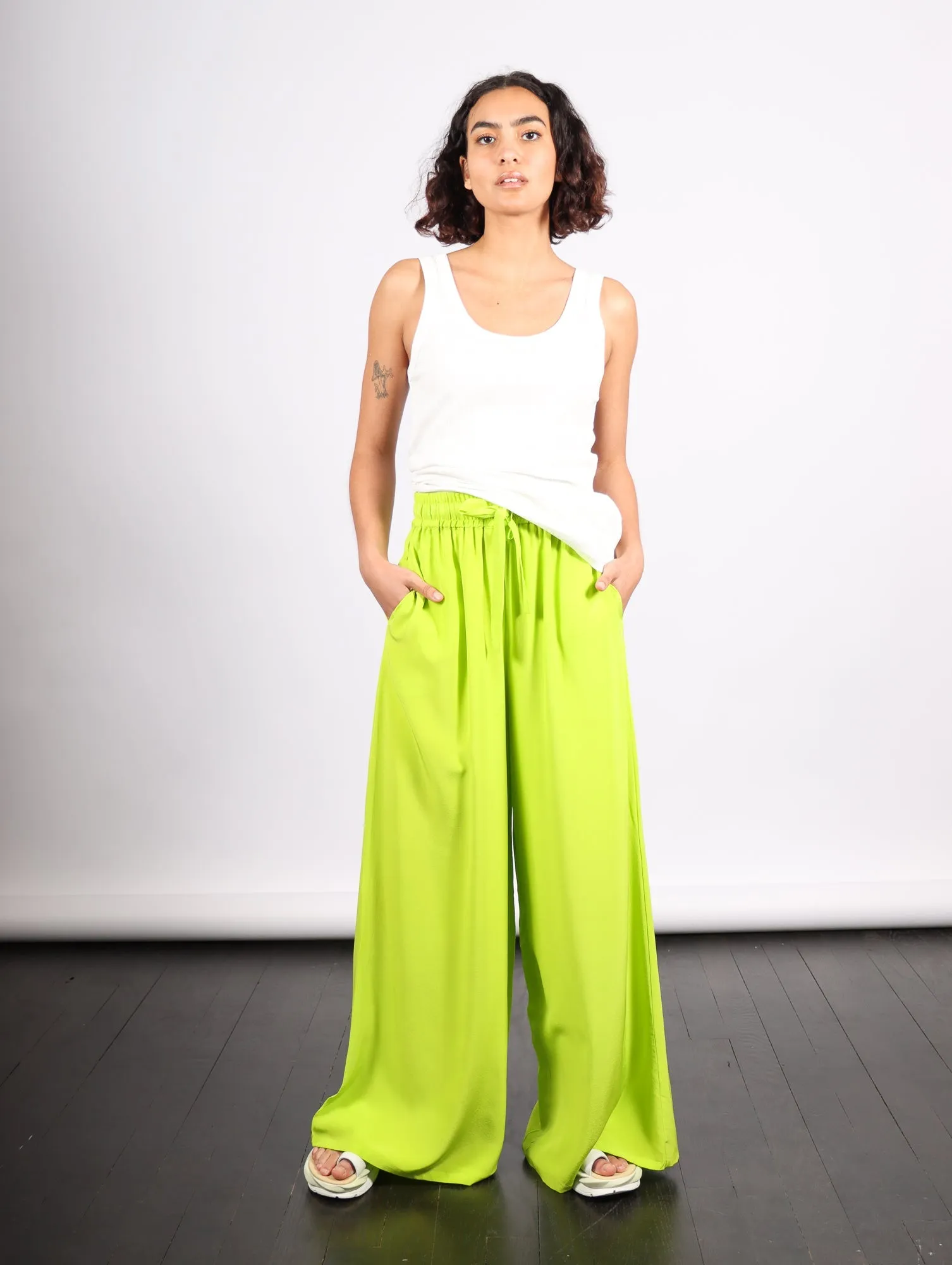 Sera Pant in Lime by Shwetambari