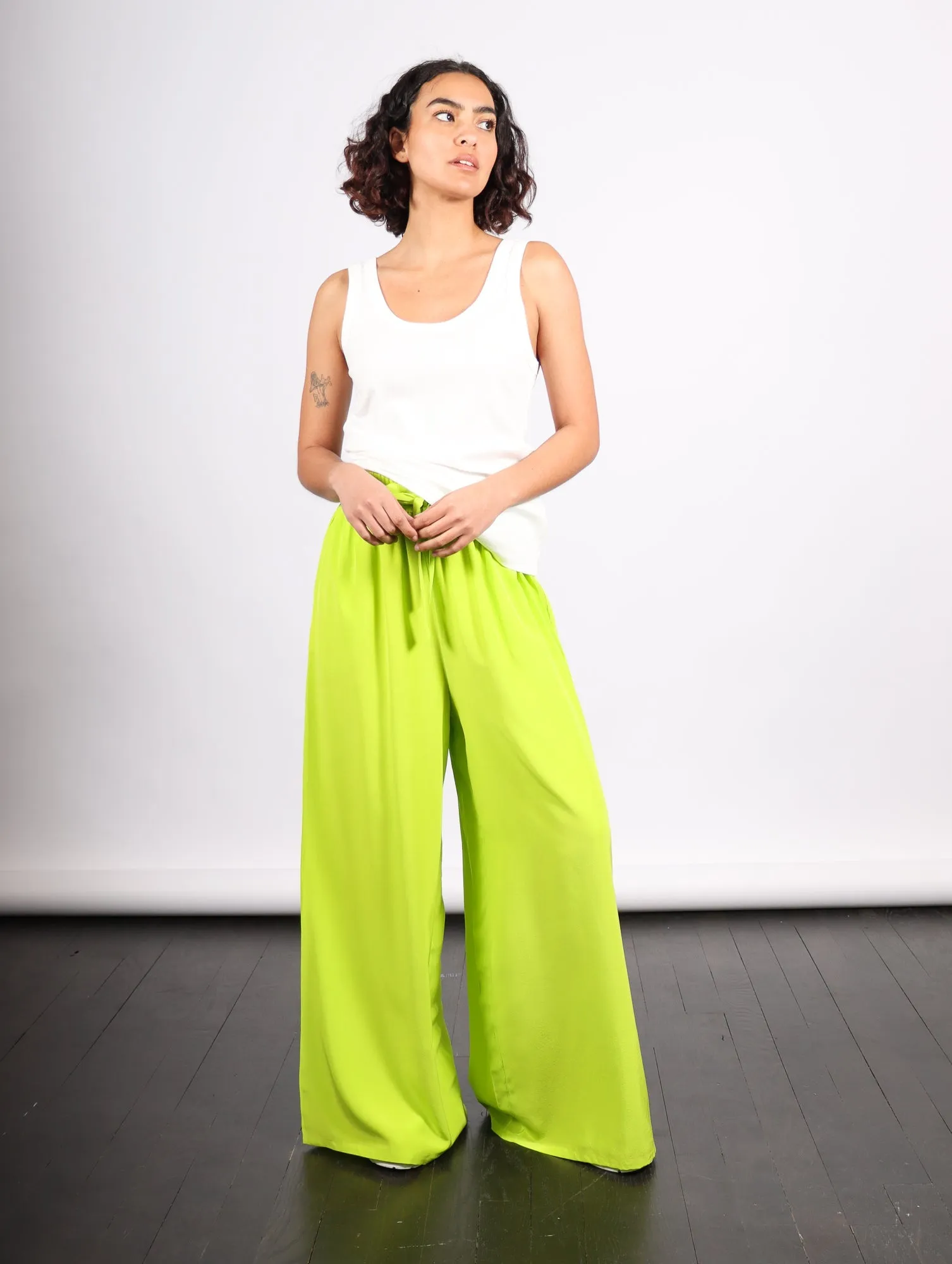 Sera Pant in Lime by Shwetambari