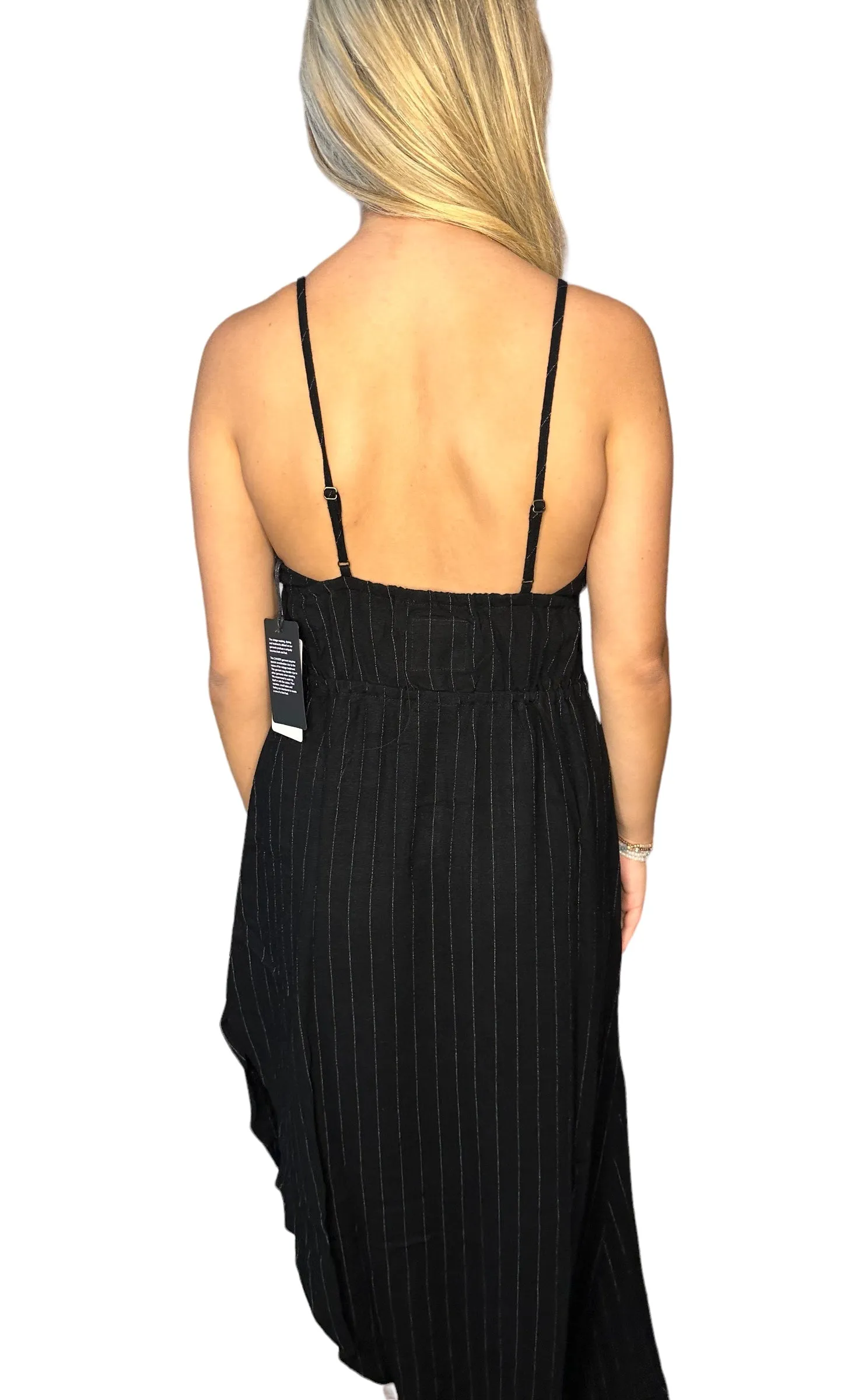 Shirley Beverly Pinstripe Slip Dress