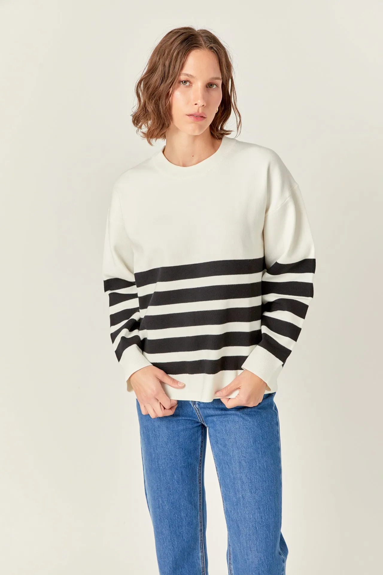 Stripe Round Neck Sweater