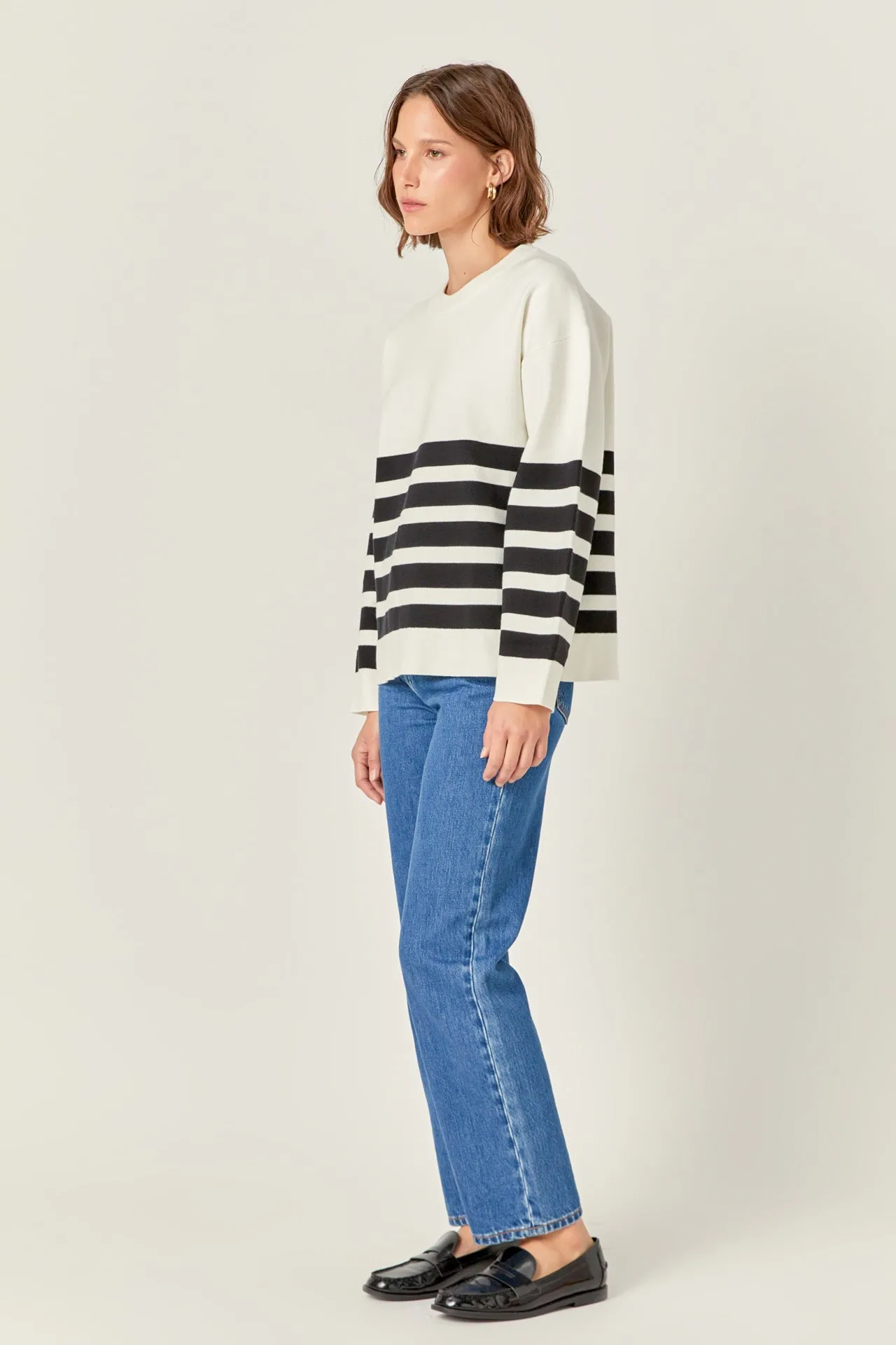 Stripe Round Neck Sweater