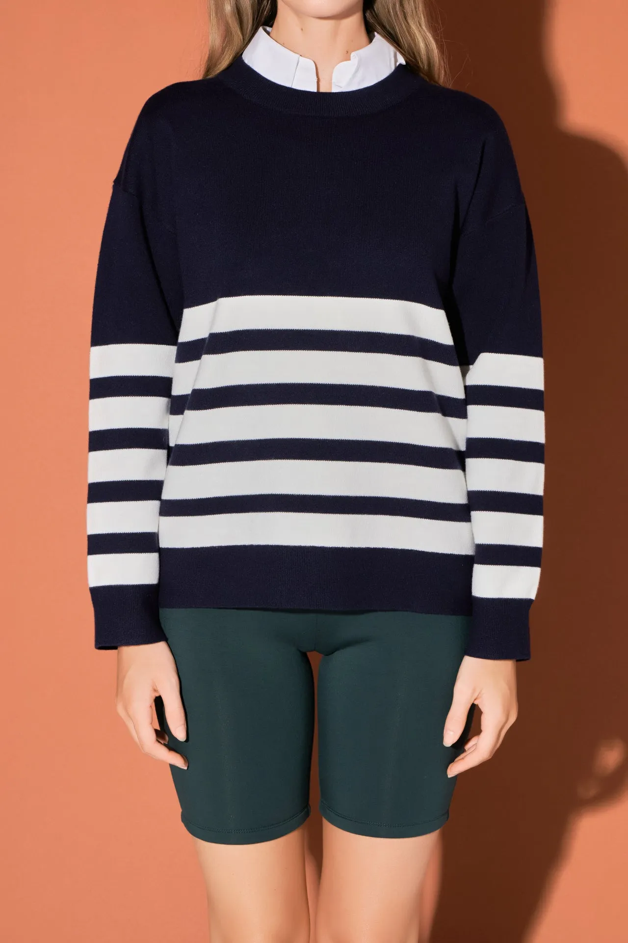 Stripe Round Neck Sweater