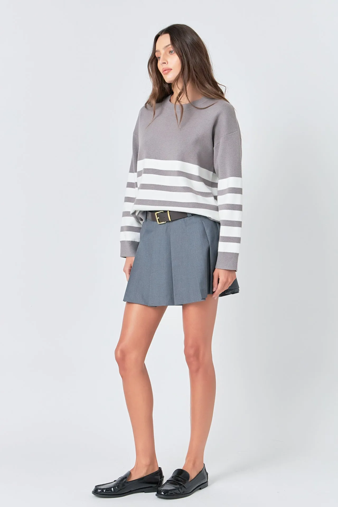 Stripe Round Neck Sweater