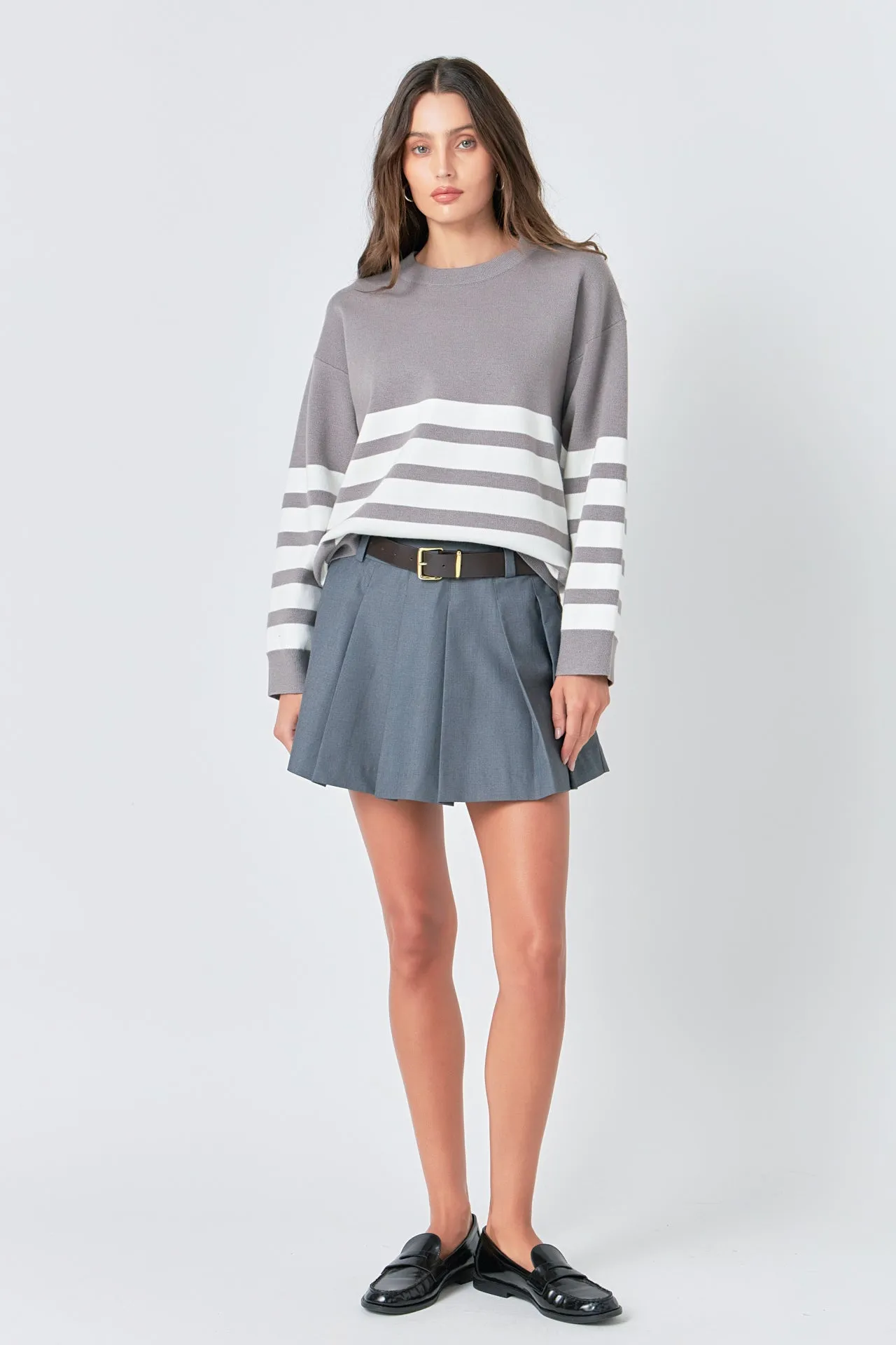 Stripe Round Neck Sweater