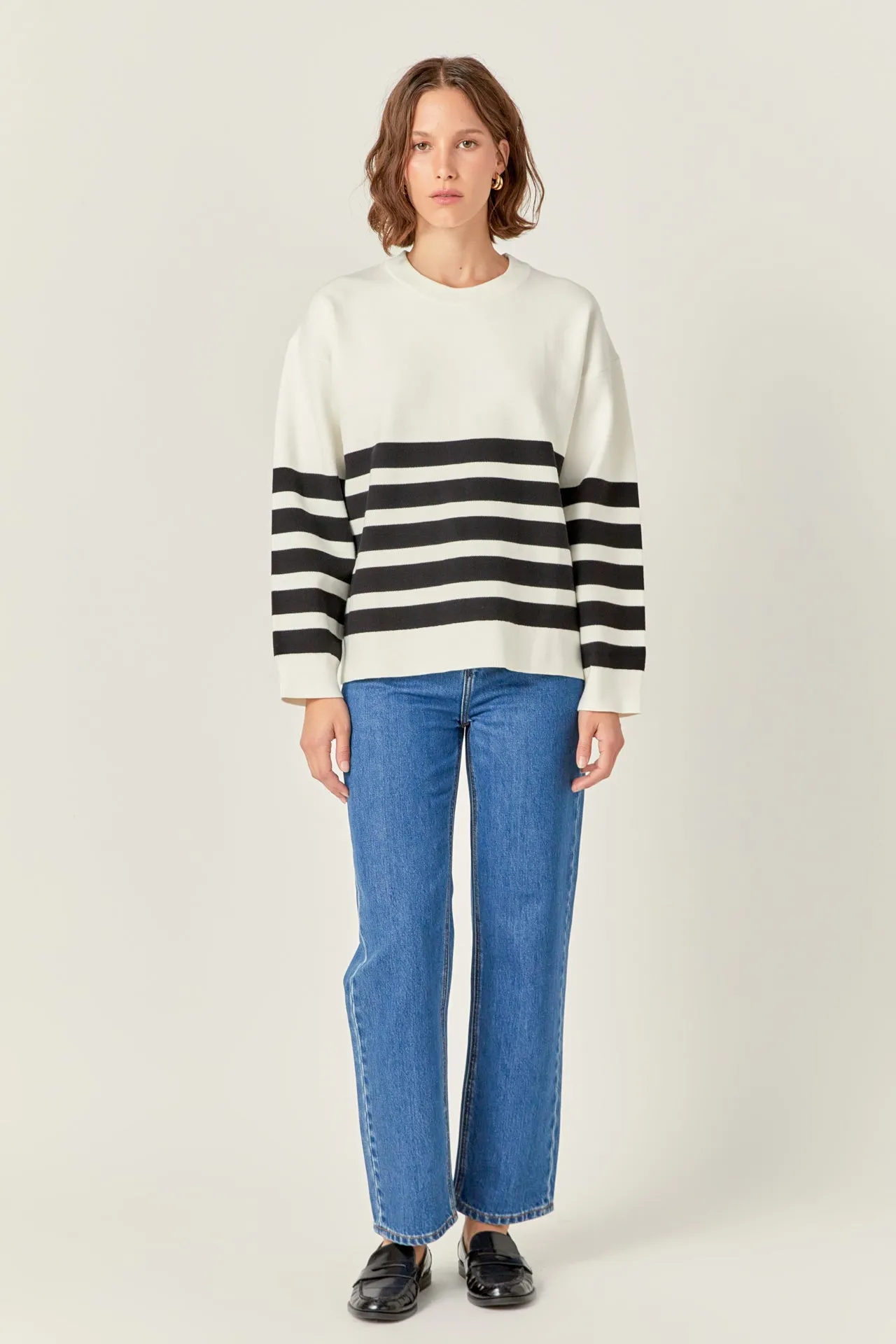 Stripe Round Neck Sweater