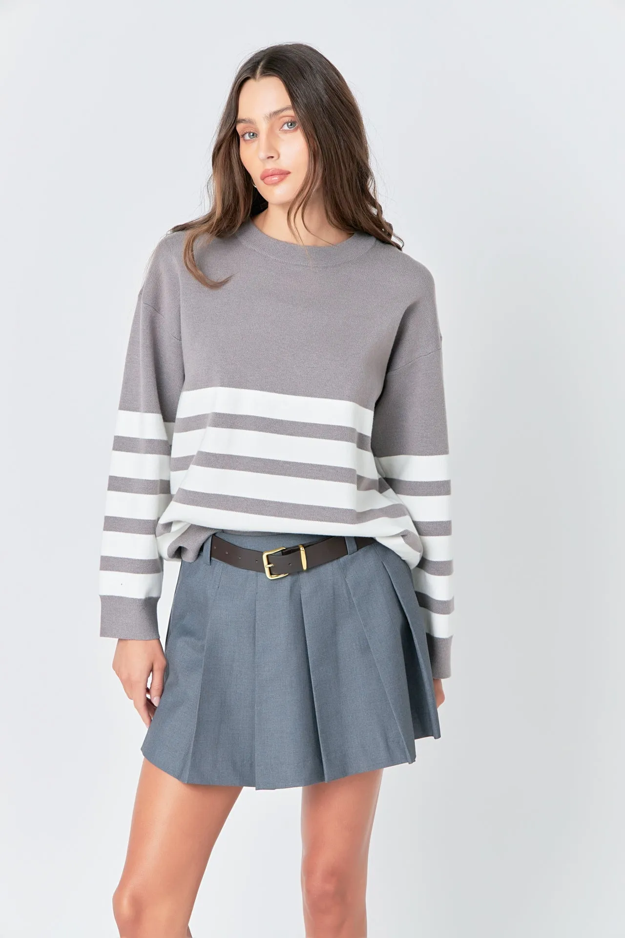 Stripe Round Neck Sweater