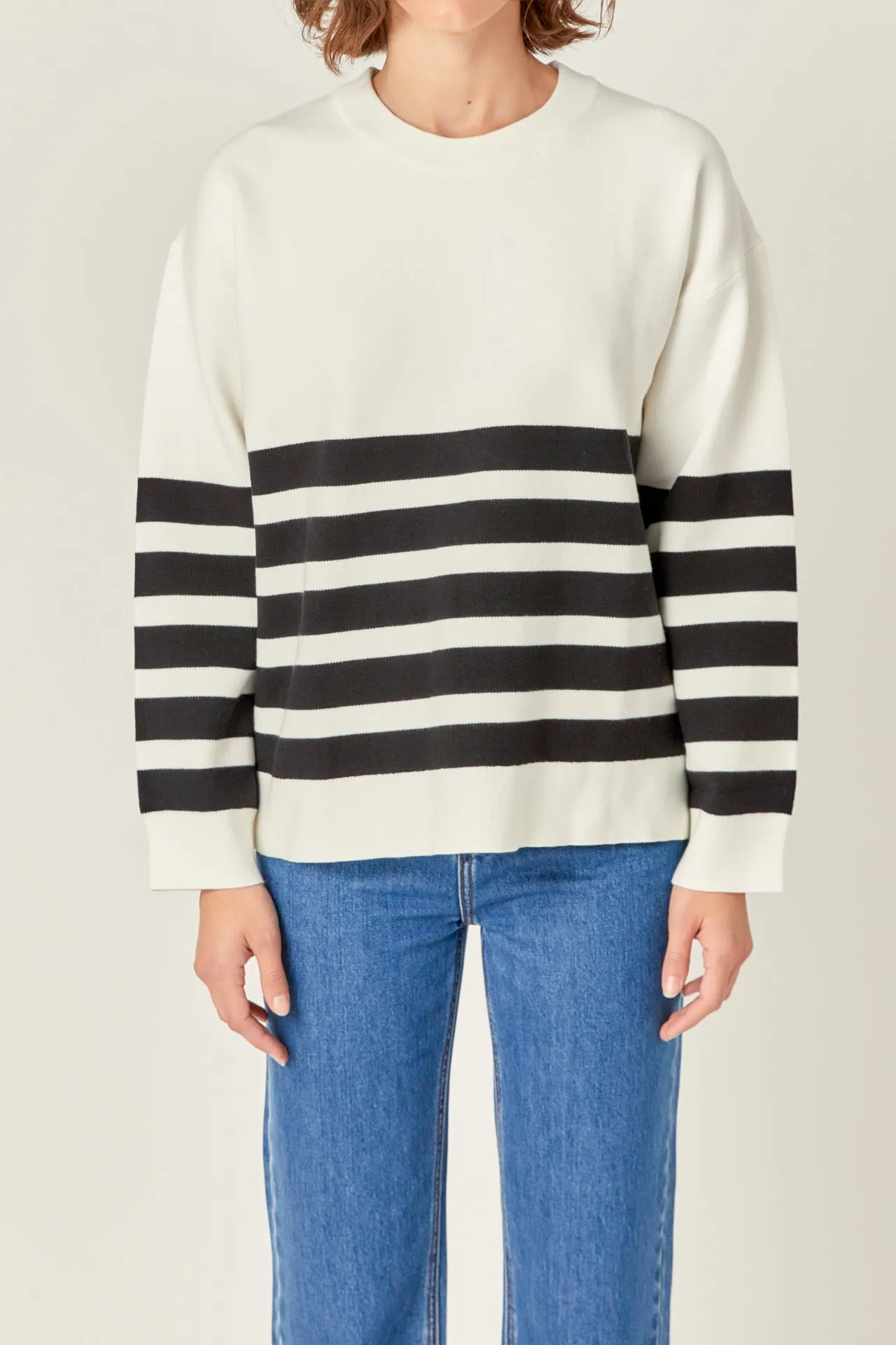 Stripe Round Neck Sweater